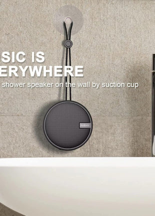 INSMY C12 IP67 Waterproof Shower Bluetooth Speakers Portable Small Speaker | Speakers Bluetooth Wireless,Loud Clear Sound,Support TF Card,Suction Cup,for Outdoor Kayak Canoe Beach Gift (Black)