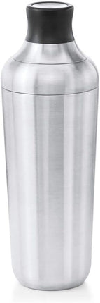 OXO Steel Cocktail Shaker with Strainer, Stainless Finish - 24 oz Capacity | Bar Tool, Easy-Grip Design, Home Bar, Bartending Equipment, Beginner-Friendly, Leak-Proof, Single Wall Shaker