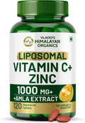 HIMALAYAN ORGANICS Organics Plant Based Vitamin C with Zinc - 120 Veg Capsules