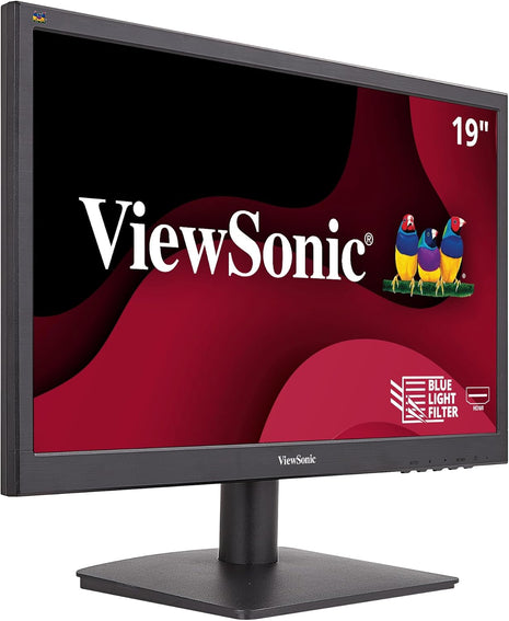 ViewSonic VA1903H 19 Inch WXGA Monitor, Compact 16:9 Widescreen for Small Desk Spaces and Home Offices, Custom ViewModes, and HDMI Input
