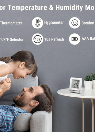 TempPro TP49 Digital Hygrometer Indoor Thermometer Humidity Meter Room Thermometer with Temperature and Humidity Monitor Mini Hygrometer Outdoor Thermometer (Previously ThermoPro)