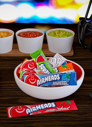 Airheads Full-Size Bars, Six Assorted Fruit Flavors, Easter Candy Bulk Variety, Easter Basket Essentials Stuffers, Individually Wrapped Taffy, 60 Count Box