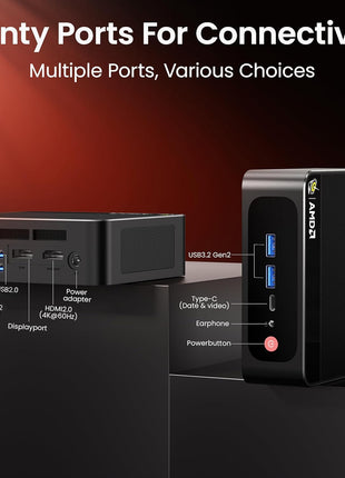 Beelink Mini PC, SER5 Pro 5625U AMD Ryzen 5 (Up to 4.3GHz) 16GB DDR4 480GB M.2 SSD Mini Desktop Computer, 2.5Gbps LAN, Wifi6/BT5.4,HDMI/DP/Type-c/4K Triple Display Micro PC