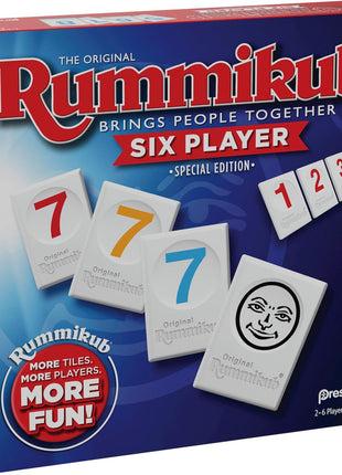 Rummikub Six Player Edition - The Classic Rummy Tile Game - More Tiles and More Players for More Fun! by Pressman , Blue