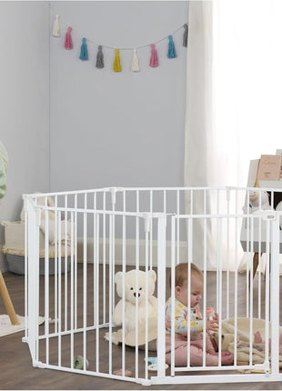 Regalo Safety 24"-192" Metal 2-in-1 Super Wide Baby Gate & Play Yard
