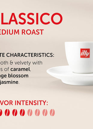 illy Ground Espresso Coffee, Classico Medium Roast, 8.8 oz