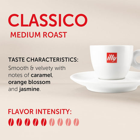 illy Ground Espresso Coffee, Classico Medium Roast, 8.8 oz