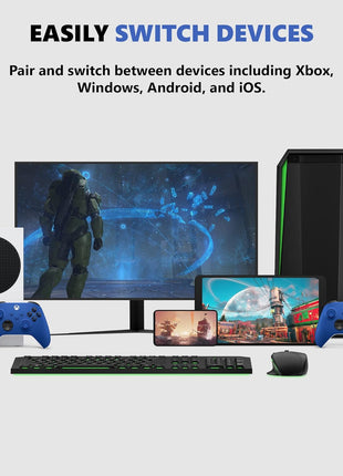 Xbox Wireless Controller Shock Blue - Wireless - Bluetooth - USB Series X, Series S, One, PC, Android, iOS, Tablet - Shock Blue