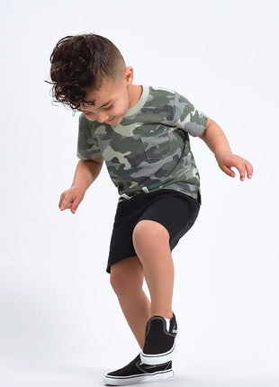 Gerber Baby Boys 3-Pack Pull-On Knit Shorts, Gray & Black, 18 Months