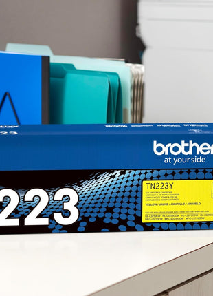 Brother Genuine TN223Y, Standard Yield Toner Cartridge, Replacement Yellow Toner, Page Yield Up to 1,300 Pages, TN223, Amazon Dash Replenishment Cartridge | Color printing with 1300 page yield and compatibility for HL-L3230CDW and MFC-L3710CW