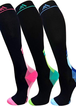 FuelMeFoot 3 Pack Copper Compression Socks - Compression Socks Women & Men Circulation - Best for Medical,Running,Athletic