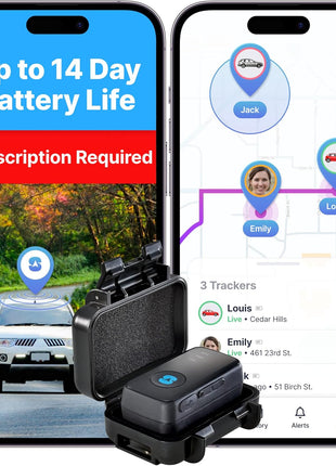 Spytec Atlas GPS Tracker for Vehicles & Kids (Subscription Required) | Up to 14-Day Battery Life | Waterproof Magnetic Case, Geofencing, Portable Real Time Mini GPS Car Tracker w/Lifetime Support