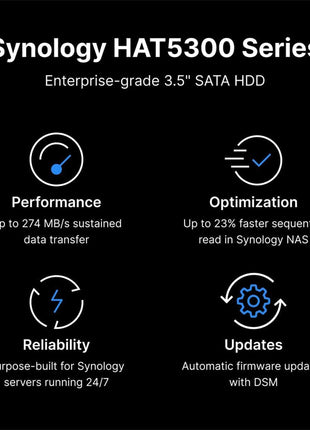 Synology HAT5300 20TB 3.5 inch SATA III Internal Enterprise Hard Drive