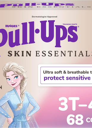 Pull-Ups Girls' Skin Essentials Potty Training Pants, Training Underwear, 3T-4T (32-40 lbs), 68 Ct
