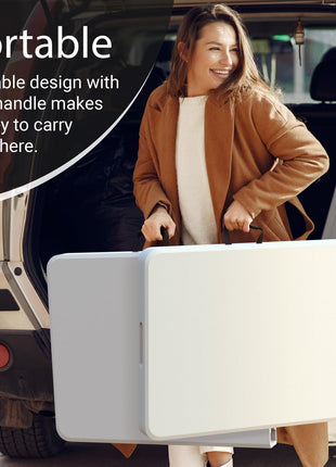 6 Feet Foldable Table with Built in Handle & Steel Legs | 6FT Heavy Duty Folding Portable | Perfect for Party, Dining, Wedding, Events, Picnic Indoor, Outdoor, Camping, Utility, Folding - 6 Foot