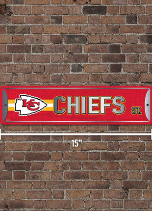 NFL Rico Industries Metal Street Sign Metal Street Sign 4 inch x 15 inch Home Décor - Bedroom - Office - Man Cave
