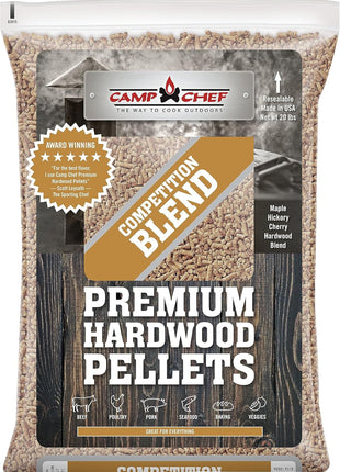Camp Chef Competition Blend BBQ Pellets, Hardwood Pellets for Grill, Smoke, Bake, Roast, Braise and BBQ, 20 lb. Bag