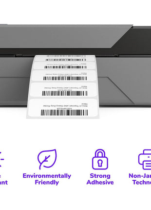 Rollo Direct Thermal 2x1 Barcode Labels - Roll of 1,000 Thermal Labels for Shipping (Commercial Grade Stickers)