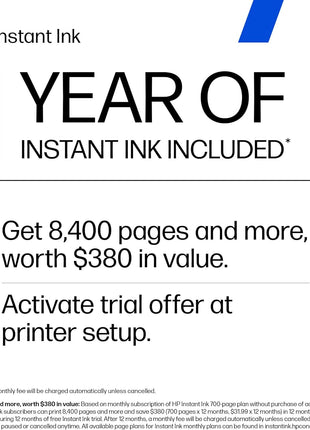 HP OfficeJet Pro 8139e Wireless All-in-One Color Inkjet Printer, Print, scan, Copy, fax, ADF, Duplex Printing Best-for-Home Office, 1 Year Instant Ink Trial Included, AI-Enabled (40Q51A)