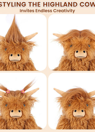 SuzziPals Weighted Highland Cow Stuffed Animals, Microwavable Heating Pad | Period Cramps Relief, Lavender Scented, hyland cow stuffed animal, Stress Relief, Bedtime Companion, Cow Gifts for Women Kids