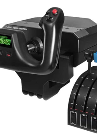 Logitech G PRO Flight Yoke System, Professional Simulation Yoke and Throttle Quadrant, 3 Modes, 75 Programmable Controls, Configurable Throttle Knobs, Steel Shaft, USB, PC - Black