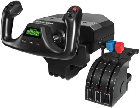 Logitech G PRO Flight Yoke System, Professional Simulation Yoke and Throttle Quadrant, 3 Modes, 75 Programmable Controls, Configurable Throttle Knobs, Steel Shaft, USB, PC - Black