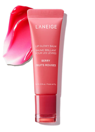 LANEIGE Lip Glowy Balm: Sheer Tinted Lip Treatment Balm Tube with Shea & Murumuru Butters for Hydrating, Moisturizing, Glossy, Non-Sticky Shine, Berry | Korean Skin Care
