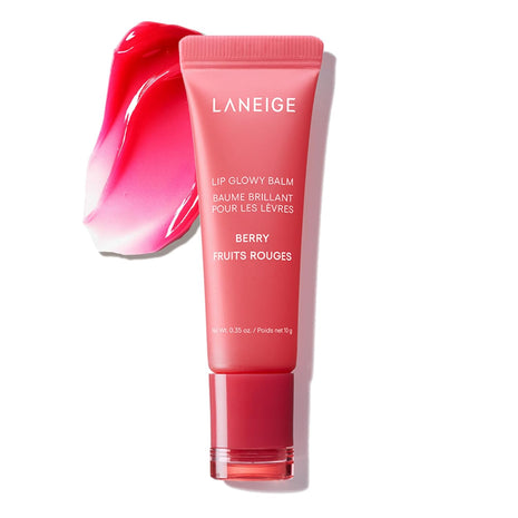 LANEIGE Lip Glowy Balm: Sheer Tinted Lip Treatment Balm Tube with Shea & Murumuru Butters for Hydrating, Moisturizing, Glossy, Non-Sticky Shine, Berry | Korean Skin Care