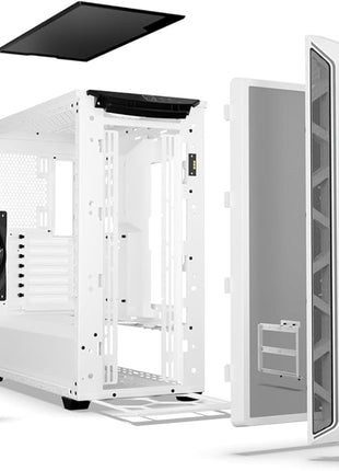 be quiet! Shadow Base 800 DX White ARGB – ATX Mid-Tower Gaming PC Case, High Airflow Design, Tempered Glass, E-ATX Support, 420mm Radiator Ready – BGW62