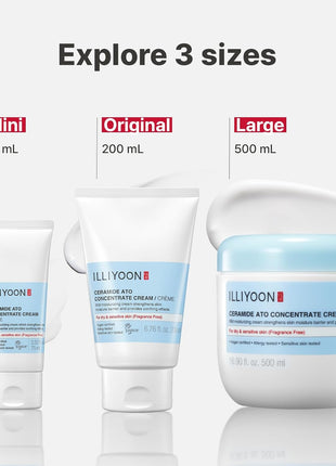Illiyoon Ceramide Ato Concentrate Cream | Moisturizer for Dry & Sensitive Skin, 100hr Lasting Hydration, For Face & Body, Gentle for Infants, Moisture Barrier Repair, Vegan Certified, 2.53 fl.oz.