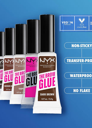 NYX PROFESSIONAL MAKEUP The Brow Glue, Extreme Hold Eyebrow Gel - Clear