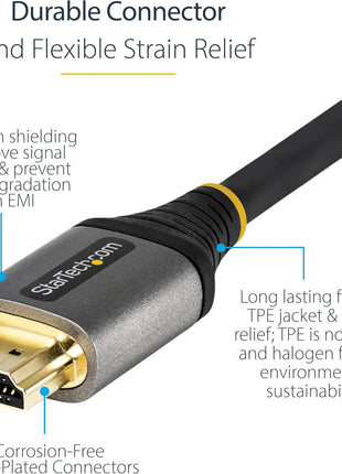 6FT (2M) HDMI 2.1 Cable 8K - Certified Ultra HIGH Speed HDMI Cable 48GBPS - 8K 6