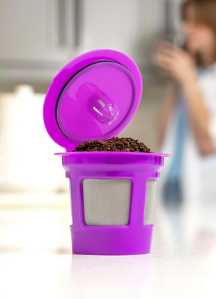 Perfect Pod Café Save Reusable K-Cup Coffee Filter Capsules, 4 Pack | Refillable 1-Stream Cups, Built-In Mesh Strainers, 100% BPA Free, Compatible with Keurig and Select Single-Serve Brewers