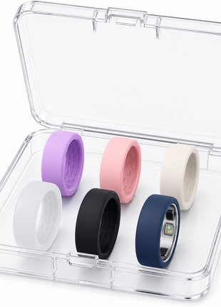 6-Pack Oura Ring 5 Cover with Storage Box - Gym Workout & Sports Protector
