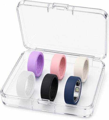 6-Pack Oura Ring 5 Cover with Storage Box - Gym Workout & Sports Protector
