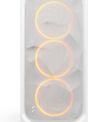 Fractal Design Meshify 3 XL White Tempered Glass Clear Tint - High Airflow PC Gaming Case - Mesh Front Panel - Three ARGB Momentum 14 Gen 2 Fans Included - Spacious Interior - GPU up to 512mm
