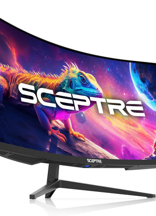Sceptre 34-Inch Curved Ultrawide WQHD Monitor, 3440 x 1440, R1500, Up to 180Hz/165Hz, DisplayPort x2, 100% sRGB, 1ms, Built-in Speakers, Black (C345B-QUT168 Series)