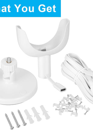 Flex Multi-Stand for Nanit Pro Baby Monitor,Prevent Nanit Pro Cam from Falling Off, Wall-mountable or Tabletop Placement, Travel Baby Monitor Accessory with Charging Port & Cable (Camera not Included)