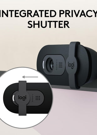 Logitech Brio 101 Full HD 1080p Webcam for Meetings, Streaming, Desktop, Laptop, PC - Built-in Mic, Shutter, Works with Zoom, Microsoft Teams, Nintendo Switch 2's new GameChat Mode, USB-A,-Black