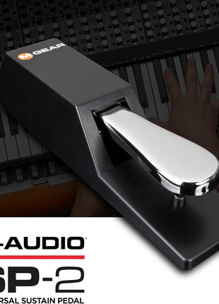 M-AUDIO SP-2 Universal Sustain Pedal | Classic Piano-Style Pedal, Universal Compatibility with MIDI Keyboards, Pianos, and Synthesizers