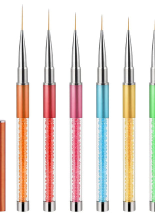 Artdone 31pcs Nail Art Brushes, Nail Art Tool Set, Dotting Tools, Dust Brush,Striping Brushes for Long Lines, Drawing Pen For Gel Polish Design supply