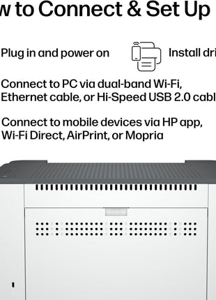 HP LaserJet M209dw Wireless Printer, Print, Fast speeds, Easy setup, Mobile printing,Best-for-small teams