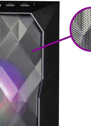 Cooler Master TD300 Mesh Micro-ATX Tower with Polygonal Mesh Front ana Removable Top Panel, ARGB/PWM Hub Tempered Glass, Dual Sickleflow PWM ARGB Lighting Fans