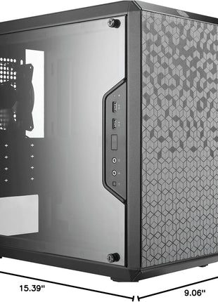 Cooler Master Q300L V1 Micro-ATX PC Case, High Airflow, Transparent Panel | 360mm Graphics Card Support, 240mm AIO Support, Micro-ATX Motherboard, Magnetic Dust Filters, Modular I/O Panel