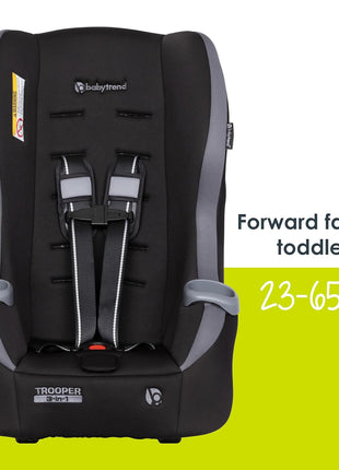 Baby Trend Trooper 3-in-1 Convertible Car Seat, Dash Black