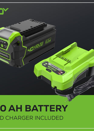 Greenworks 40V 16" (Push) Cordless Lawn Mower, 4.0Ah Battery (1/3 Acre, Push Button Start, Compatible with 75+ Tools)