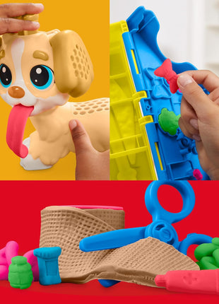Play-Doh Care 'n Carry Vet Playset for Kids 3 Years and Up with Toy Dog, Storage, 10 Tools, and 5 Modeling Compound Colors, Non-Toxic