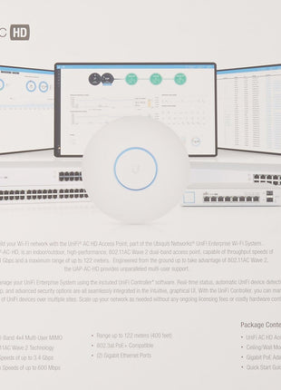 Ubiquiti UniFi HD 802.11ac Wave 2 Enterprise Wi-Fi Access Point (UAP-AC-HD-US)