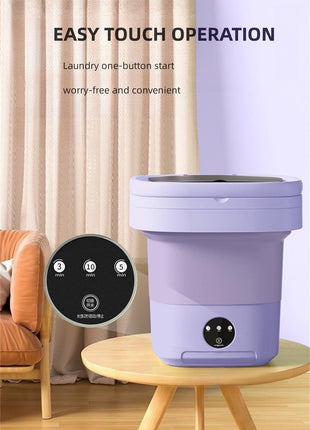 Portable Washing Machine, Mini Washer,16L Upgraded Large Capacity Foldable Washer.Deep Cleaning of Underwear, Baby Clothes and Other Small Clothes.Suitable for Apartments, Dormitories, Hotels.(Purple)