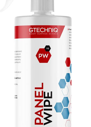 Gtechniq Panel Wipe for Car Cleaning, 8.5 fl oz | Pre-Sealant Removes and Dissolves All Polish Residues, Leaves Hygienic Surface, Fragrance-Free, Lasting Results